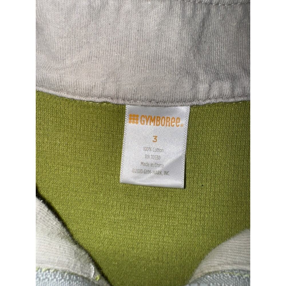 Gymboree Toddler Boy Green Long Sleeve Shirt Bundle Dinosaur Stripes, Size 3T - Picture 5 of 6
